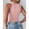 imageCHICME 3 Piece Womens Tank Tops Sleeveless Basic Cami Shirt Slim Knit Ribbed Racerback BlousesPink Green Gray