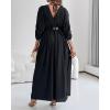imageCHICME Jumpsuits for Women VNeck Half Sleeve Ruched Jumpsuit 2025 Wide Leg Pants One Piece OverallsBlack