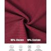imageCHICME Womens Fall Long Sleeve Square Neck 2025 T Shirts with Builtin Shelf Bra Ribbed Knit Slim Fit Casual Basic TopsRed
