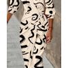 imageCHICME Womens Long Sleeve Midi Dress 2025 Casual Wrap Tied Detail Shirt Dresses Floral Print Fall Boho Long DressBapricot