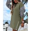 imageCHICME Womens Long Sleeve Zipper Slit Oversized Sweatshirt 2025 Casual Pullover Zipper HoodiesArmy Green