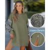 imageCHICME Womens Long Sleeve Zipper Slit Oversized Sweatshirt 2025 Casual Pullover Zipper HoodiesArmy Green