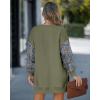 imageCHICME Womens Long Sleeve Zipper Slit Oversized Sweatshirt 2025 Casual Pullover Zipper HoodiesArmy Green