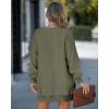 imageCHICME Womens Long Sleeve Zipper Slit Oversized Sweatshirt 2025 Casual Pullover Zipper HoodiesBarmy Green