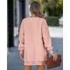 imageCHICME Womens Long Sleeve Zipper Slit Oversized Sweatshirt 2025 Casual Pullover Zipper HoodiesLight Pink
