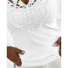 imageCHICME Womens Slim Fit Tank Tops Casual Wear Lace Trimmed Sleeveless Shirt Stretchy Camisoles TShirtWhite