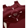 imageCHICME Womens U Neck Shapewear Builtin Bra Tank High Strechy Sleeveless Slim Fit Tops Camisole Workout TopsWine Red