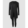 imageChicMe Womens 3 Piece Outfits Casual Tops and Pants Lounge Sets Tracksuits Cozy PajamasBlack