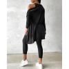 imageChicMe Womens 3 Piece Outfits Casual Tops and Pants Lounge Sets Tracksuits Cozy PajamasBlack