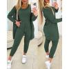 imageChicMe Womens 3 Piece Outfits Casual Tops and Pants Lounge Sets Tracksuits Cozy PajamasGray