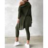imageChicMe Womens 3 Piece Outfits Casual Tops and Pants Lounge Sets Tracksuits Cozy PajamasGreen