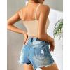 imageCHICME Padded Lace Bralette for Women Crop Tops Spaghetti Strap V Neck Tank Top Slim Fit Camisole1pc nude