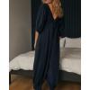imageCHICME Square Neck Puff Sleeve Jumpsuit for Women 2025 Casual Romper with Loose Ruched Waist ampamp PocketsAblack
