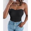 imageCHICME Tank Top for Women with Built in Bra Ribbed Knit Casual SlimFit Tops Back Criss Cross Sleeveless Workout CamisoleAblack