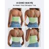 imageCHICME Tank Top for Women with Built in Bra Ribbed Knit Casual SlimFit Tops Back Criss Cross Sleeveless Workout CamisoleGreen