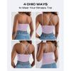 imageCHICME Tank Top for Women with Built in Bra Ribbed Knit Casual SlimFit Tops Back Criss Cross Sleeveless Workout CamisoleLight Purple