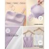 imageCHICME Tank Top for Women with Built in Bra Ribbed Knit Casual SlimFit Tops Back Criss Cross Sleeveless Workout CamisoleLight Purple