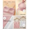 imageCHICME Tank Top for Women with Built in Bra Ribbed Knit Casual SlimFit Tops Back Criss Cross Sleeveless Workout CamisolePink