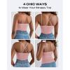 imageCHICME Tank Top for Women with Built in Bra Ribbed Knit Casual SlimFit Tops Back Criss Cross Sleeveless Workout CamisolePink