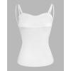 imageCHICME Tank Top for Women with Built in Bra Ribbed Knit Casual SlimFit Tops Back Criss Cross Sleeveless Workout CamisoleWhite