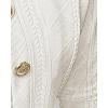 imageCHICME Women Argyle Cable Cardigan Casual Lightweight Cropped Coat Stand Collar Long Sleeve Metal Button Front Fall JacketsBeige