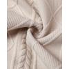imageCHICME Women Argyle Cable Cardigan Casual Lightweight Cropped Coat Stand Collar Long Sleeve Metal Button Front Fall JacketsLight Khaki