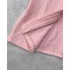 imageCHICME Women Argyle Cable Cardigan Casual Lightweight Cropped Coat Stand Collar Long Sleeve Metal Button Front Fall JacketsPink