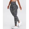 imageCHICME Women High Waist Cargo Leggings Seamless Workout Leggings Tummy Control Yoga Pants with PocketXgrey