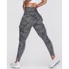 imageCHICME Women High Waist Cargo Leggings Seamless Workout Leggings Tummy Control Yoga Pants with PocketXgrey