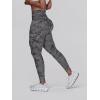 imageCHICME Women High Waist Cargo Leggings Seamless Workout Leggings Tummy Control Yoga Pants with PocketXgrey