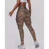 imageCHICME Women High Waist Cargo Leggings Seamless Workout Leggings Tummy Control Yoga Pants with PocketYkhaki