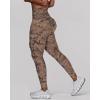 imageCHICME Women High Waist Cargo Leggings Seamless Workout Leggings Tummy Control Yoga Pants with PocketYkhaki