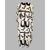 imageCHICME Womens 2 Piece Outfits 2025 Abstract Print Batwing Sleeve V Neck Top with High Slit and Loose Wide Leg Pants SetAyellow