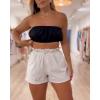 imageCHICME Womens Off The Shoulder Flowy Tops Casual Batwing Slit Sleeve Blouse Loose Shirt with Bandeau TopAblack
