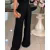 imageCHICME Womens Sexy Halter Jumpsuits Sleeveless Casual Ruched Rompers Wide Leg JumpsuitBlack