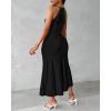 imageCHICME Womens Summer Halter Dress Hollow Out A Line Vacation Dresses with Eyelet Embroidery ampamp Side SlitBlack