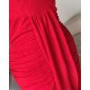 imageCHICME Womens Summer Halter Dress Hollow Out A Line Vacation Dresses with Eyelet Embroidery ampamp Side SlitRed