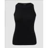 imageCHICME Womens Summer Sleeveless Tank Top Casual Ribbed Racerback Basic Fitted Thick Strap Shirts TopsBlack