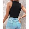 imageCHICME Womens Summer Sleeveless Tank Top Casual Ribbed Racerback Basic Fitted Thick Strap Shirts TopsBlack