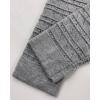 imageCHICME Womens VNeck Long Sleeve Hollow Out Knit Sweater Dress Elegant Chic Bodycon Mini Dress for Fall ampamp WinterGray