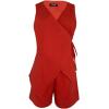 imageCHICME Summer Sets for Women 2 Piece Outfits Wrap V Neck Sleeveless Tank and Shorts Set Casual Outfits for WomenAred