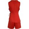 imageCHICME Summer Sets for Women 2 Piece Outfits Wrap V Neck Sleeveless Tank and Shorts Set Casual Outfits for WomenAred