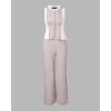 imageCHICME Womens 2 Piece Outfits Casual Slim Fit Tank Tops Elastic Waist Straight Leg Pants Ribbed TracksuitsApricot
