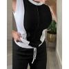 imageCHICME Womens 2 Piece Outfits Casual Slim Fit Tank Tops Elastic Waist Straight Leg Pants Ribbed TracksuitsBlack