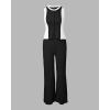 imageCHICME Womens 2 Piece Outfits Casual Slim Fit Tank Tops Elastic Waist Straight Leg Pants Ribbed TracksuitsBlack