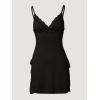imageCHICME Womens Lace Trim Side Slit Modal Cami Sleep Dress Loungewear Cute Night Gowns for Women3pcsPack Blackgrayred