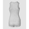 imageCHICME Womens Pajama Sets Casual Sleeveless Tank Top and Shorts Ribbed Knit 2 Piece Lounge SetAlight Gray