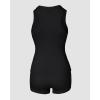 imageCHICME Womens Pajama Sets Casual Sleeveless Tank Top and Shorts Ribbed Knit 2 Piece Lounge SetBlack