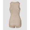 imageCHICME Womens Pajama Sets Casual Sleeveless Tank Top and Shorts Ribbed Knit 2 Piece Lounge SetLight Coffee