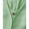 imageCHICME Womens Summer Two Piece Outfits V Neck Metal Button Front Crop Tank Vest Wide Leg linen Pants Matching SetsGreen